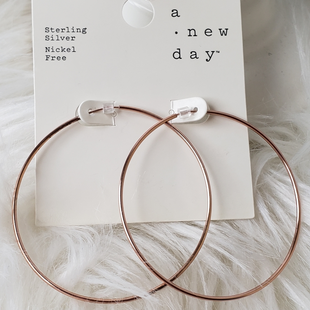 A New Day Over Sterling Silver 925 Endless Hoop - Picture 2 of 6